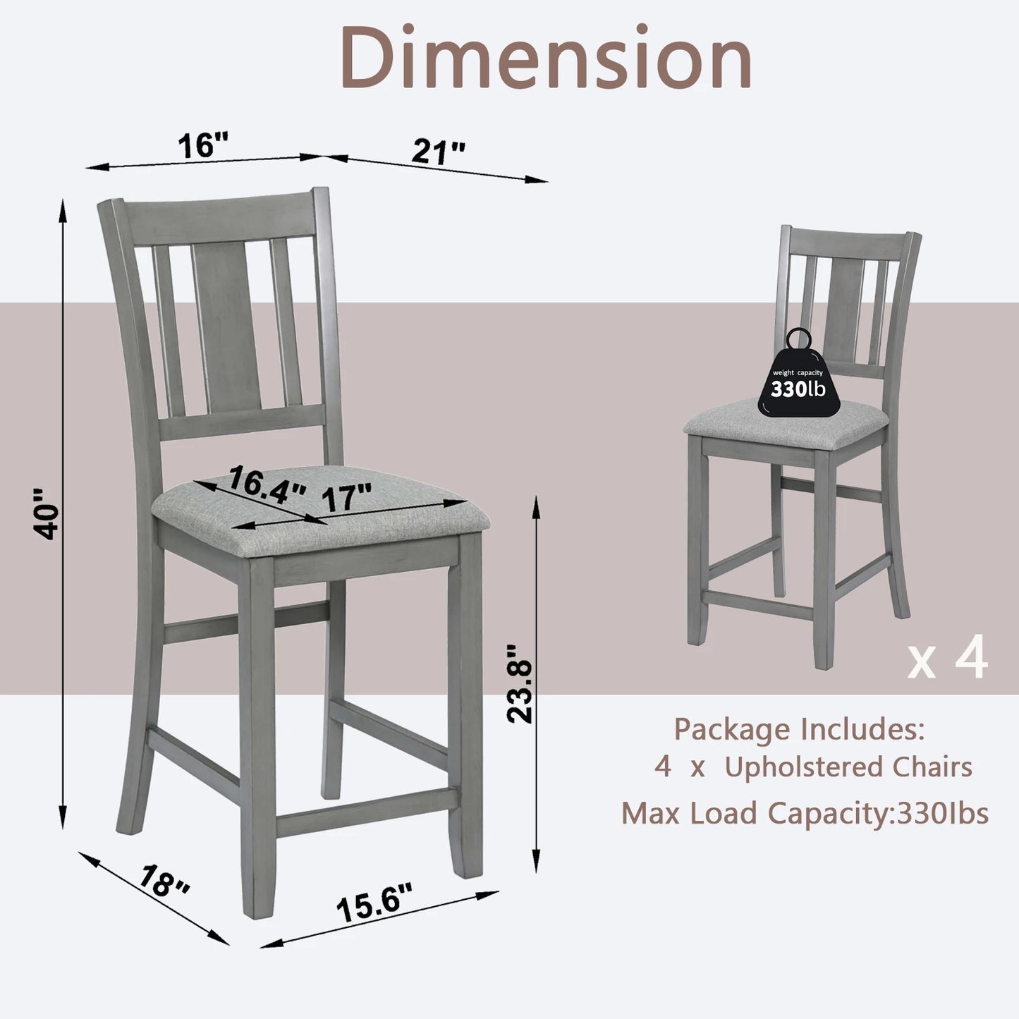 4 PCS Dining Room Chairs