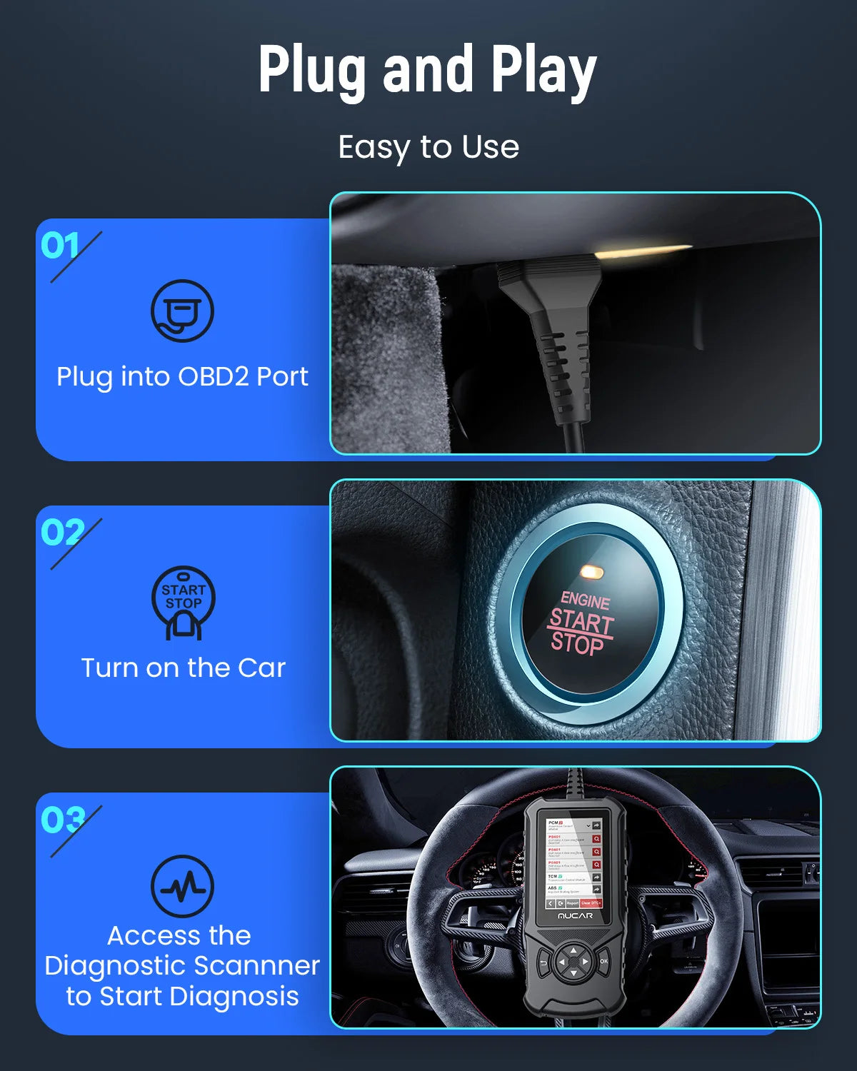 OBD2 Auto Scanner Diagnostic Tool