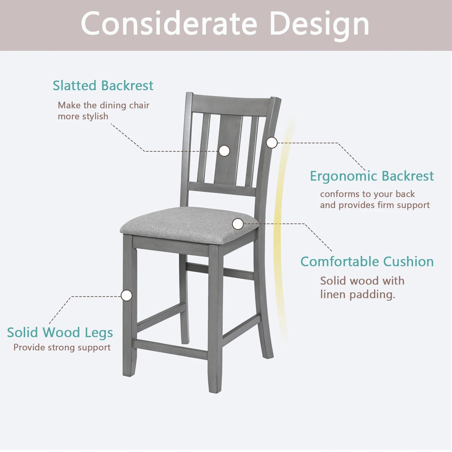 4 PCS Dining Room Chairs