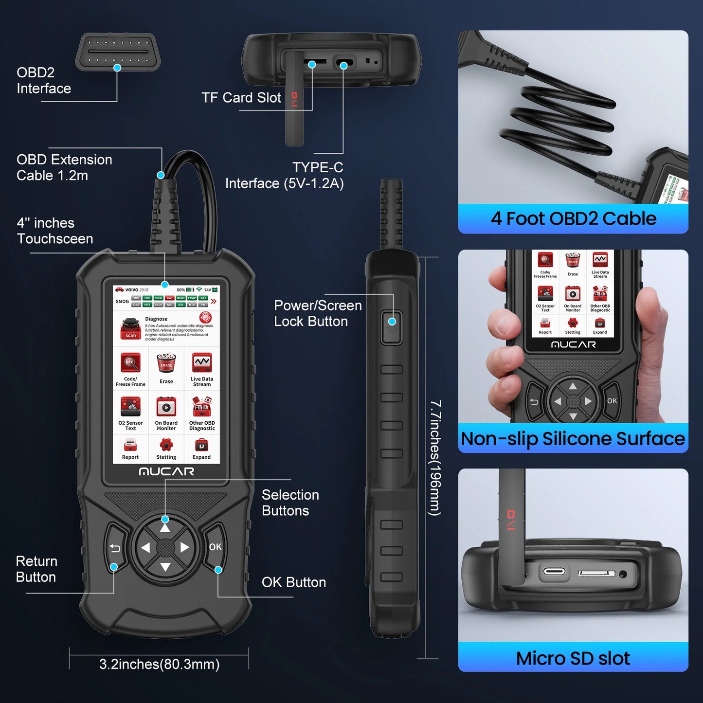 OBD2 Auto Scanner Diagnostic Tool